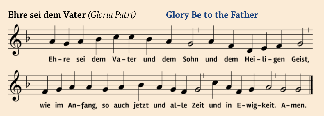 gloria patri   ehre sei dem vater