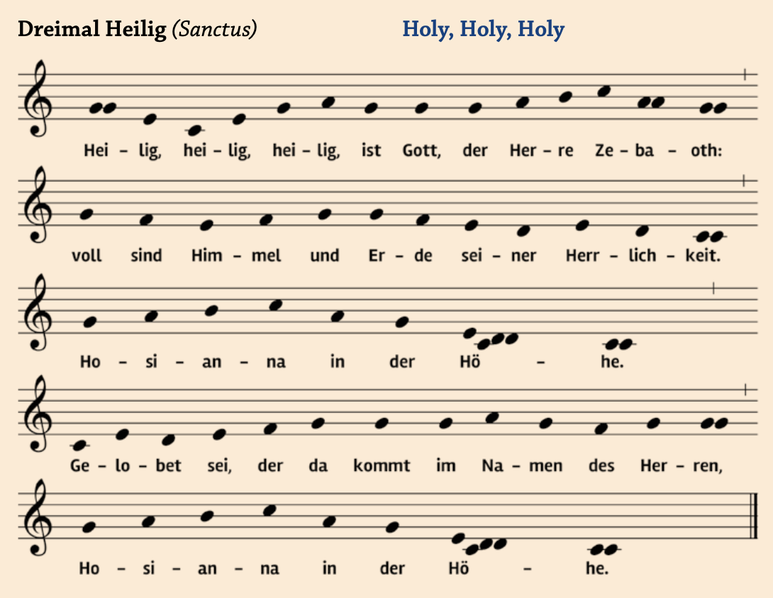 sanctus   dreimal heilig